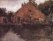 Piet Mondrian The houses on the Liyin river oil